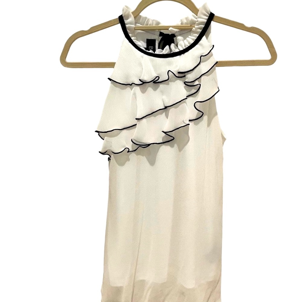 White ruffles elegant top